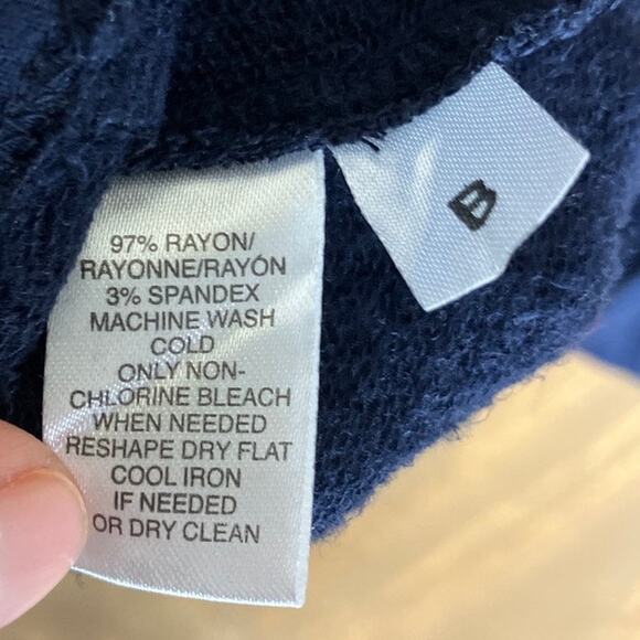 Lou & Grey Womens Sweater Navy Blue Cowl Neck Long Sleeve Soft Stretch XSmall - Picture 7 of 12